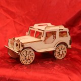 Dřevěné 3D puzzle - terénní auto