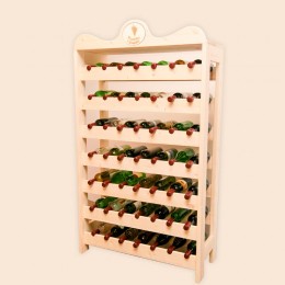 Dřevěná vinotéka pro 49 láhví vín
