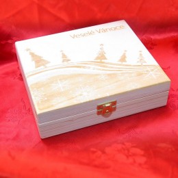 Dřevěná vánoční krabička - Les